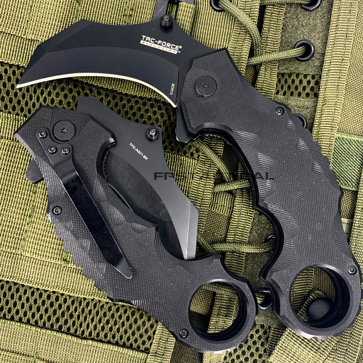 Tac-Force Karambit Black Folding Knife - Smoky Mountain Knife Works