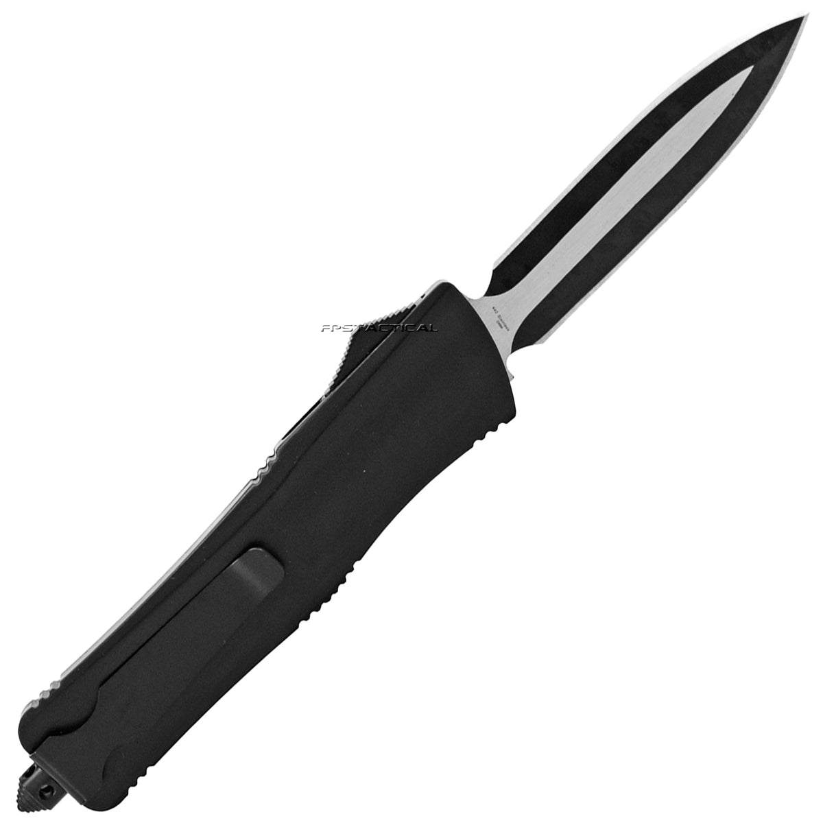 FPSTACTICAL Pinion Compact OTF Knife Black with Dual Edge Gold Blade a