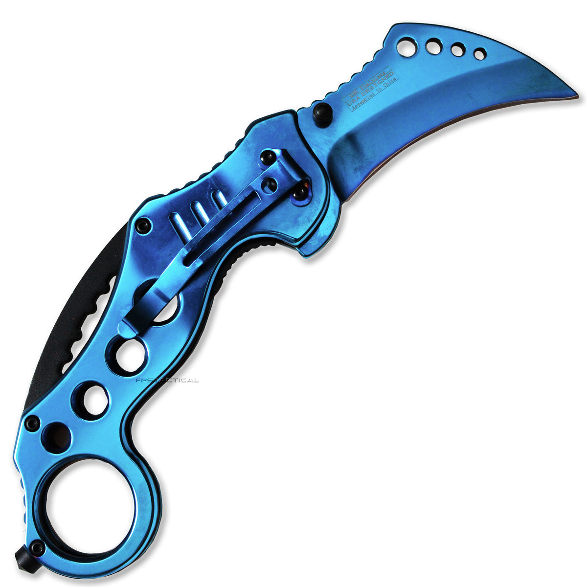 http://www.fpstactical.com/cdn/shop/products/FalconStainlessSteelMirrorAnodizedBlueKarambitSpringAssistedTacticalKnifeBack_1200x1200.jpg?v=1597786485