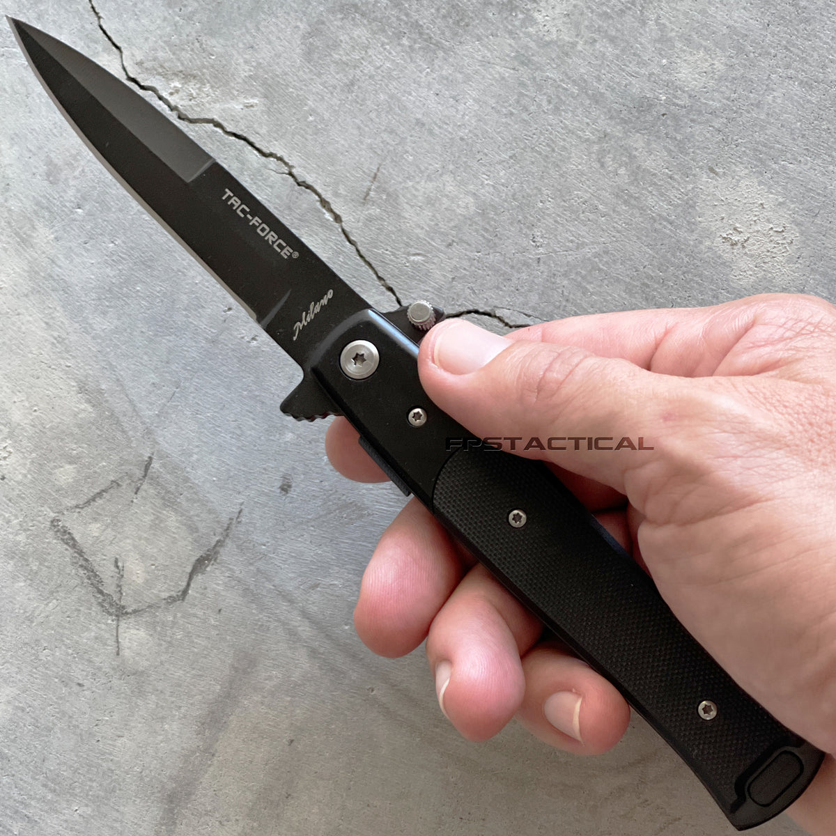 8.5 Tac Force Rainbow Blade Stiletto Assisted Pocket Knife (TF-428RB)