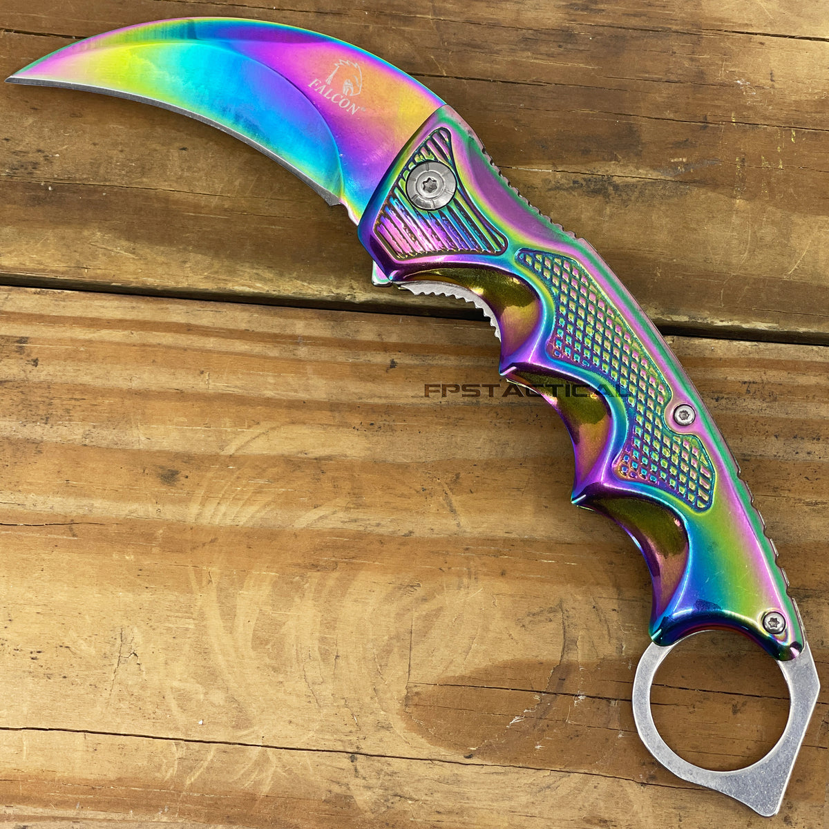 8.5 TAC FORCE RAINBOW SPRING ASSISTED TACTICAL FOLDING POCKET KNIFE EDC  Open