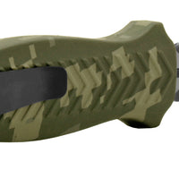 FPSTACTICAL Firth ACU Digital Camouflage Olive Green, Light Tan, and Black Dual Edge Serrated OTF Knife 3.5"