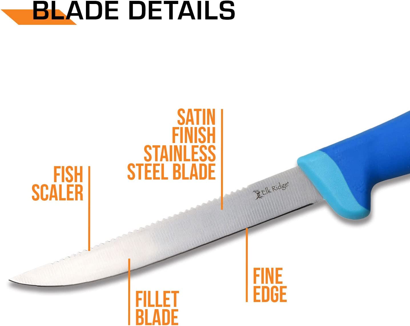 Stainless Steel Fish Scaler And Gutting Knife With Non-slip Handle