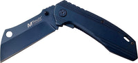 MTech USA Navy Blue Tinite Coated Cleaver Spring Assisted Stainless Steel Pocket Knife 3.5" MT-A1001BL
