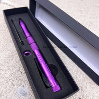 FPSTACTICAL Kuboton Compact OTF Tactical Pen Knife Purple with Dual Edge Black Blade 1.75"
