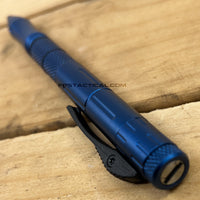 FPSTACTICAL Kuboton Compact OTF Tactical Pen Knife Blue with Dual Edge Black Blade 1.75"