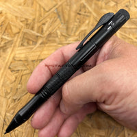 FPSTACTICAL Kuboton Compact OTF Tactical Pen Knife Black with Dual Edge Blade 1.75"