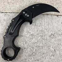 Pacific Solutions USA Flag Punisher Skull Compact Spring Assisted Karambit Knife Black w Polymer Scales 2.75"
