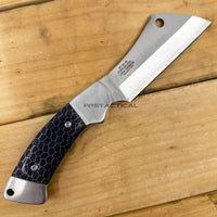 Mtech USA Silver / Blue Full Tang Cleaver Fixed Blade Knife with C-Tek Handle and Sheath
