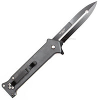 Pacific Solutions Grim Reaper Joker Style Spring Assisted Stiletto Knife Black 3.75" KS1024GR
