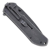 MTech USA Spring Assisted Pocket Knife Black with Brown / Black Wood Scales 3.75" MT-A908DB
