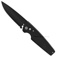 FPSTACTICAL Exert Heavy Duty Black on Black Drop Point EDC Switchblade Knife 3.5"