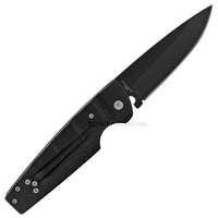 FPSTACTICAL Exert Heavy Duty Black on Black Drop Point EDC Switchblade Knife 3.5"