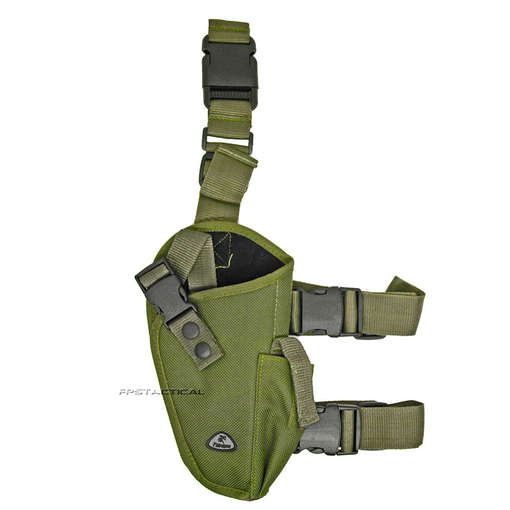 FiDragon Right Handed Elite 600 Denier Nylon Tactical Leg Holster Olive Drab / OD Green