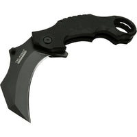 Tac-Force Evolution Heavy Duty Karambit Spring Assisted Tactical Knife Black w/ G10 Scales 3"
