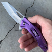 Mtech USA Spring Assisted Tactical Pocket Knife Black / Purple 3.5"