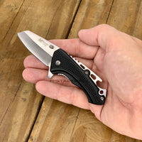 Mtech USA Miniature Spring Assisted Tactical Knife w Bottle Opener Silver & Black 2.25"