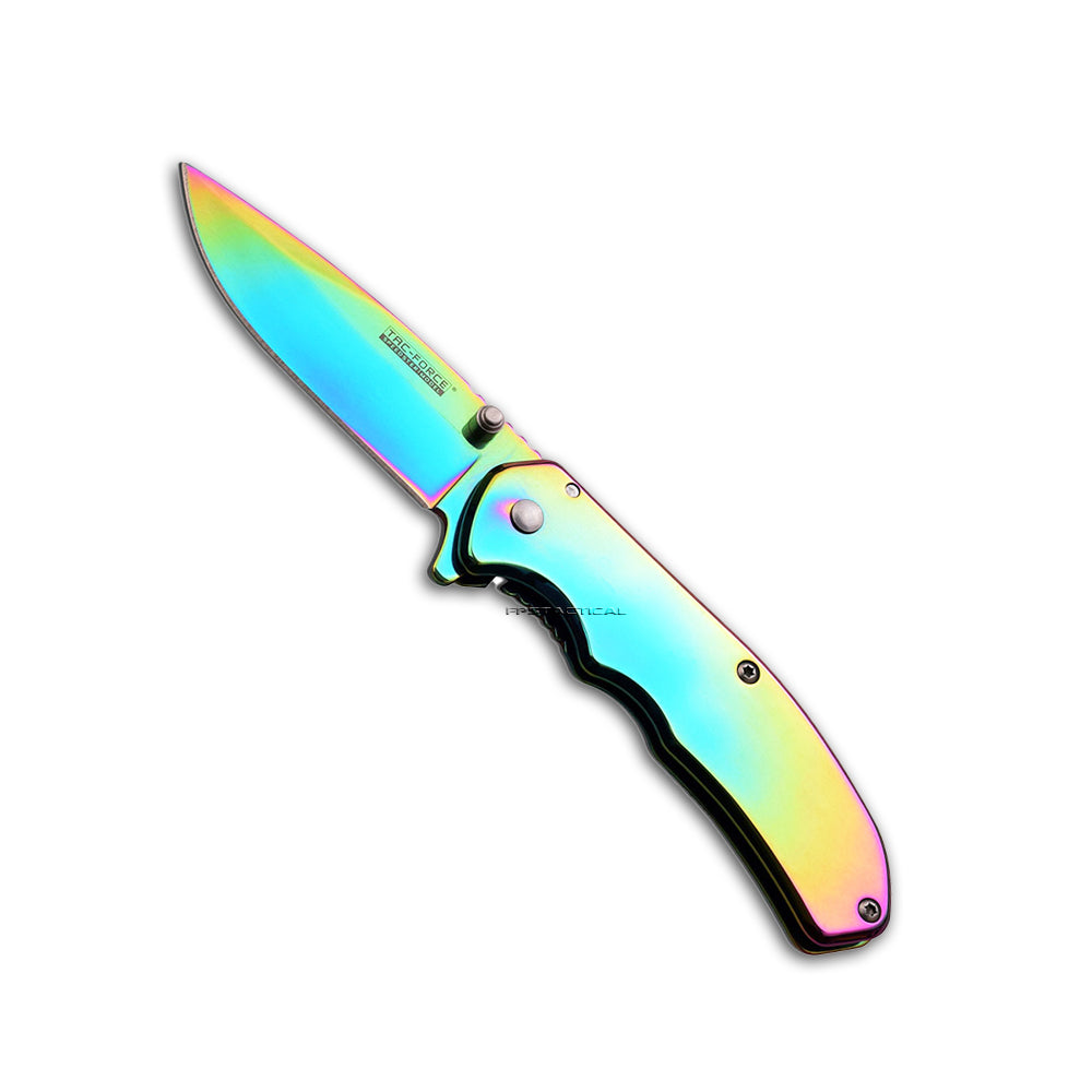 Tac-Force Compact Rainbow Iridescent Pearl Spring Assisted Knife 3