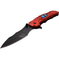 Dark Side Red & Black Dragons Eye Spring Assisted Fantasy Pocket Knife 3.5"
