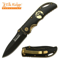 Elk Ridge Evolution ERE-FDR002-BG Gold and Black Manual Folding Compact Pocket Knife 2.75"