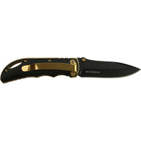 Elk Ridge Evolution ERE-FDR002-BG Gold and Black Manual Folding Compact Pocket Knife 2.75"
