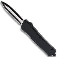 FPSTACTICAL Nights End Black and Silver Dual Edge OTF Knife 3.5"
