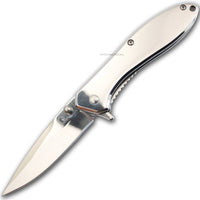 Falcon Chrome Mirror Finish Classic Style Spring Assisted Compact Pocket Knife 3"