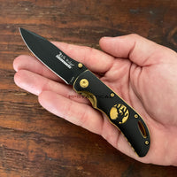 Elk Ridge Evolution ERE-FDR002-BG Gold and Black Manual Folding Compact Pocket Knife 2.75"