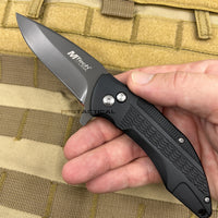 MTech USA Ball Bearing Black / Gray Manual Folding Pocket Knife w Tinite Coated Blade 3.75" MT-1034BK