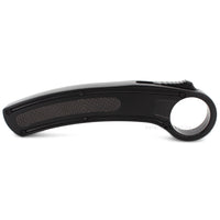 ALP Undulate Black and Silver Karambit Style OTF with Carbon Fiber Inlays 3.25"
