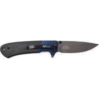 MTech USA Ball Bearing Gray / Black / Blue Manual Folding Pocket Knife w G10 Scales 3.75"
