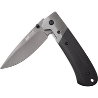 MTech USA MT-1067GY Ball Bearing Gray / Black Manual Folding Pocket Knife w G10 Scales 3.75"
