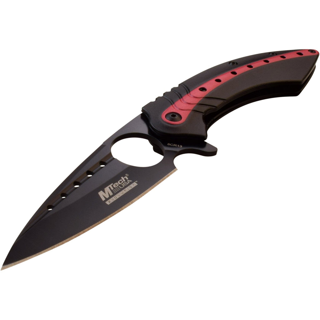 MTech Red Fixed Blade Knife Set