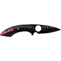 MTech Evolution MTE-A018-BR Black and Red Spring Assisted Tactical Knife with Thumb Ring 3.5"