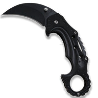 Pacific Solutions KS2173BK Black Karambit Spring Assisted Knife with G10 Textured ABS Scales 2.5"
