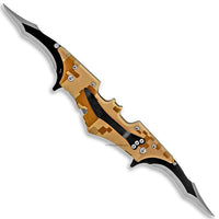 Pacific Solutions Dual Blade Bat Wing Desert Digital Camouflage Spring Assisted Knife Dual 4.5"