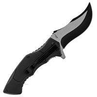 Pacific Solutions Punisher Skull Spring Assisted Carver Knife Black and White 3.75"