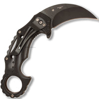 Pacific Solutions KS2173BK Black Karambit Spring Assisted Knife with G10 Textured ABS Scales 2.5"
