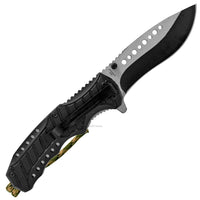 Pacific Solutions Spring Assisted Knife w Forest Digital Camouflage Paracord Black & Green 4"
