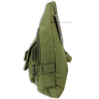 East West USA Olive Drab Green Tactical Military Sling Backpack w Removable USA Flag Patch
