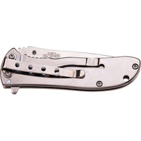 Tac-Force Chrome Mirror Finish Classic Style Spring Assisted Compact Pocket Knife 2.75"
