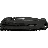 Tac-Force Evolution Heavy Duty Black / Grey / Tan Stonewashed Forest Camouflage Spring Assisted Tactical Knife 4"
