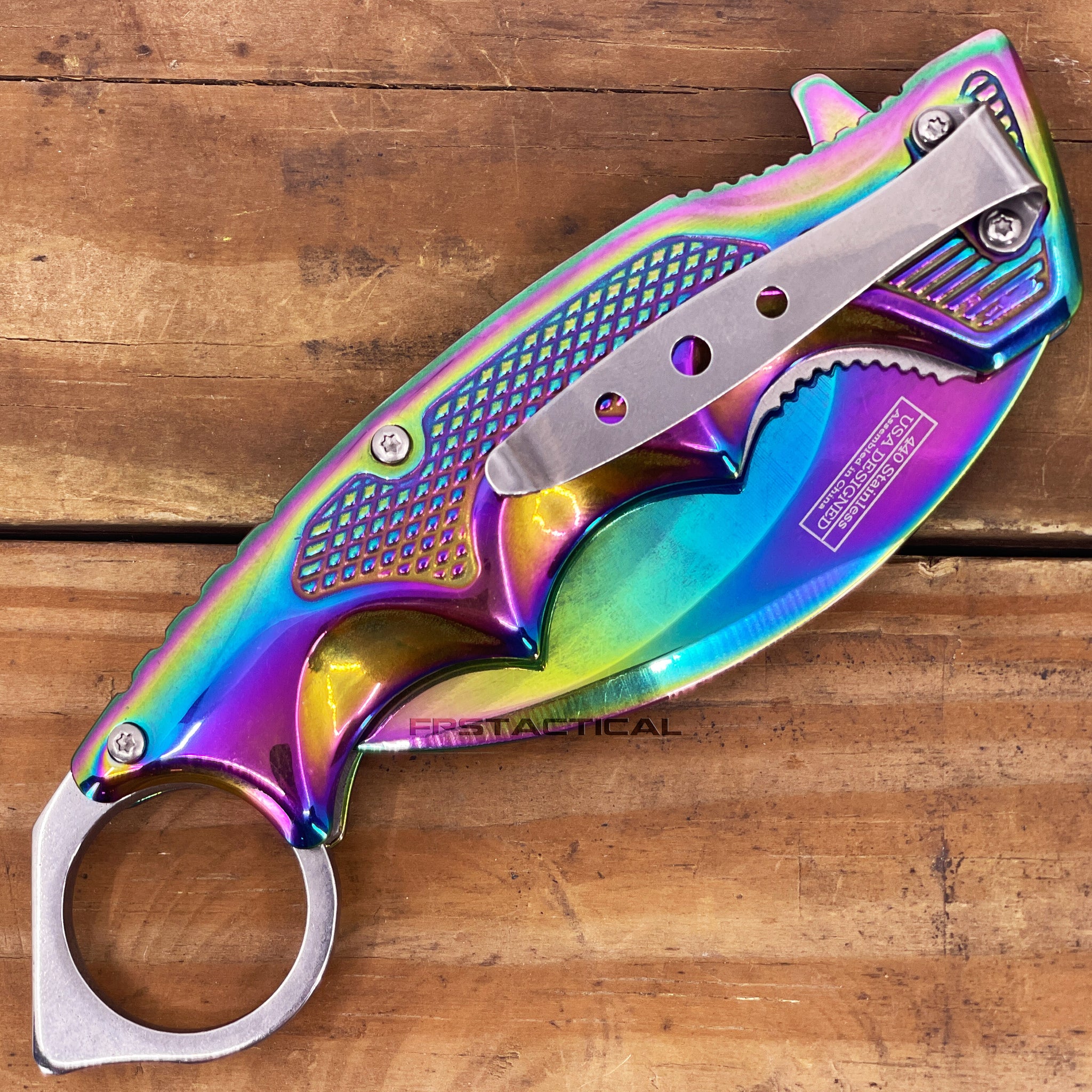 Rainbow Karambit Tactical Butterfly Knife Sharp Limited Edition - Edge  Import