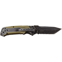 MTech Evolution Gray / Black Stonewash and Olive Drab Green Spring Assisted Tactical Knife 3.5" MTE-A026-GN