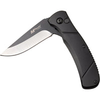 MTech USA MT-1149BK Ball Bearing Black / Silver Compact Manual Folding Pocket Knife w Aluminum Scales 2.75"