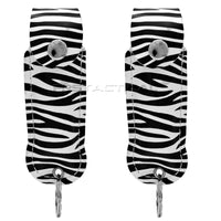 Quantity 2x Survivor Pepper Spray Self Defense / Protection Keychains w Zebra Leather Cases USA Made