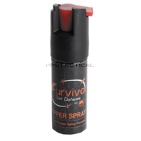 Survivor Pepper Spray Self Defense / Protection Keychain w Hard Shell Case USA Made - Black
